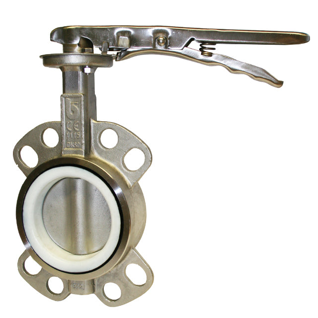 Stainless Steel Wafer Butterfly Valve - Stainless Steel Disc - PTFE Liner