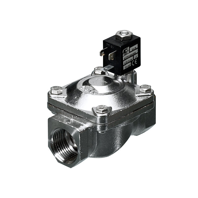 Stainless Steel Solenoid Valve - Servo-assisted - Normally Closed