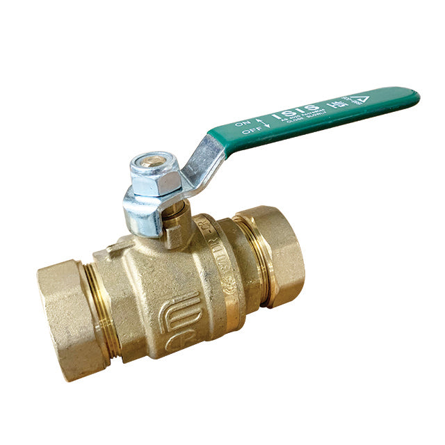 DZR Brass Ball Valve - Compression Ends - WRAS Approved