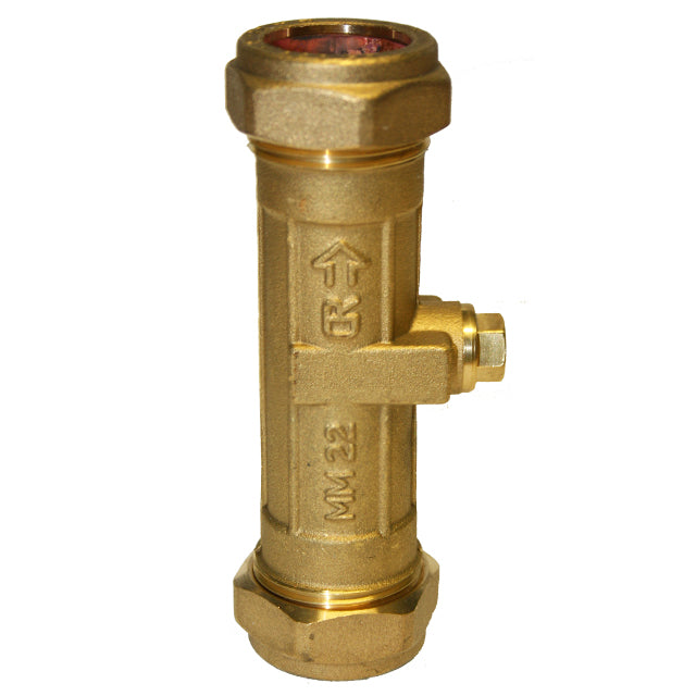 CR Brass Double Check Valve - Compression Ends - WRAS Approved