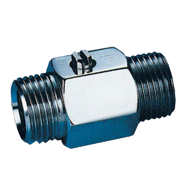 Brass Mini Ball Valve - Male x Male - Chromed Finish - Screwdriver Operated - WRAS Approved