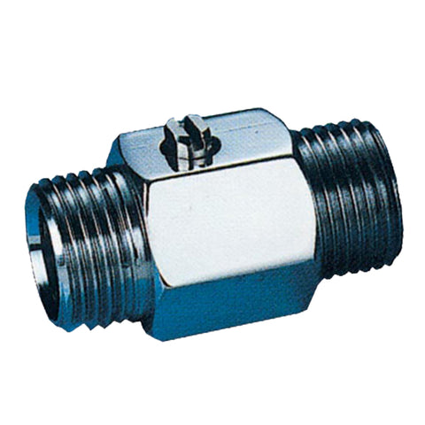 Brass Mini Ball Valve - Male x Male - Chromed Finish - Screwdriver Operated - WRAS Approved