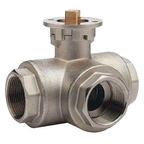 Brass Ball Valve - 3 Way - T Port - ISO Top