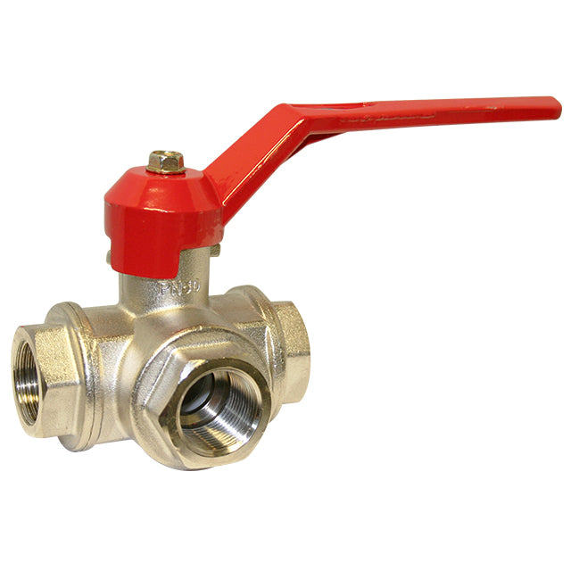 Brass Ball Valve - 3 Way - L Port
