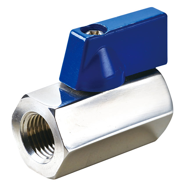 Stainless Steel Mini Ball Valve - Female x Female