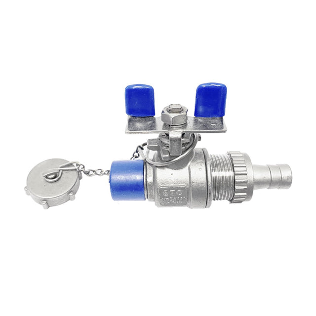Stainless Steel Ball Valve - Hose Tail & Cap