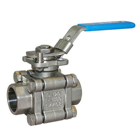Stainless Steel Ball Valve - Screwed BSPP - ISO Top