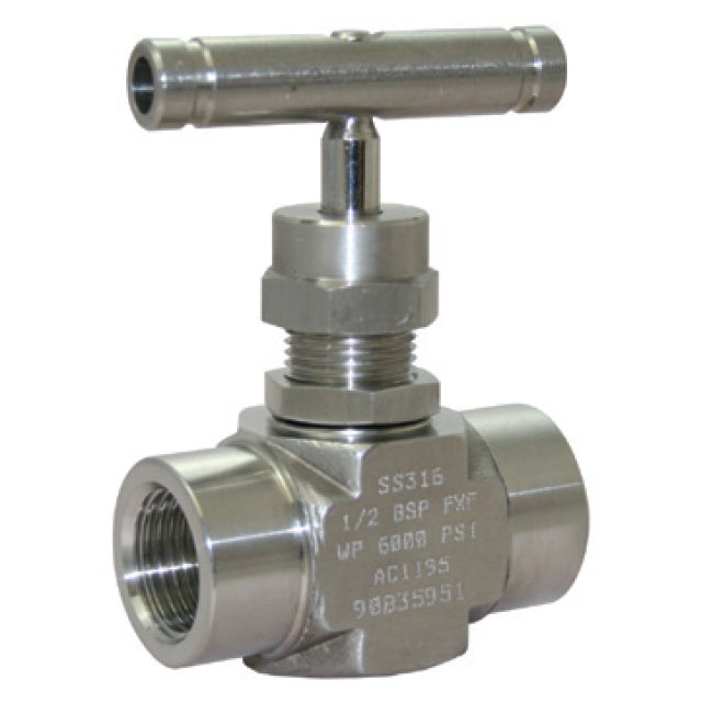 Stainless Steel Needle Valve - Screwed BSPP - 6000psi