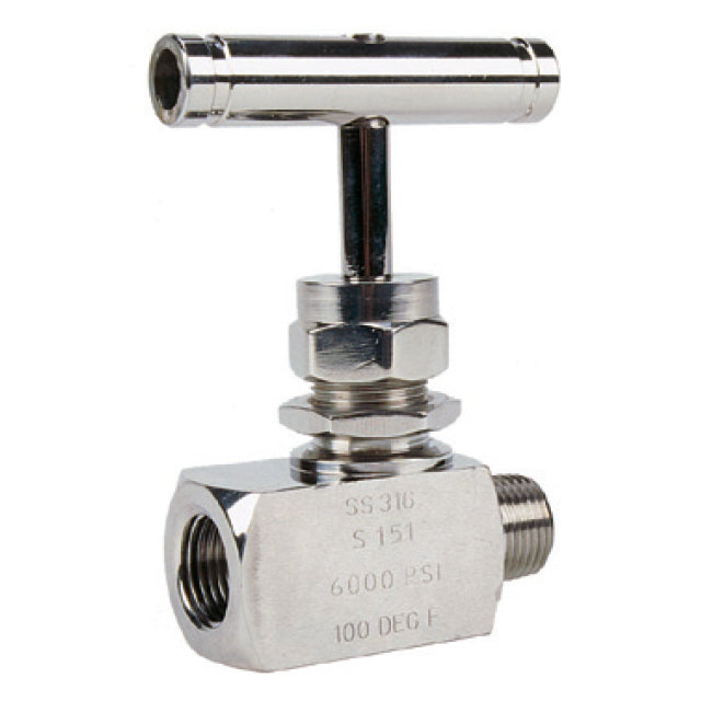 Stainless Steel Needle Valve - Screwed BSPP - Male x Female