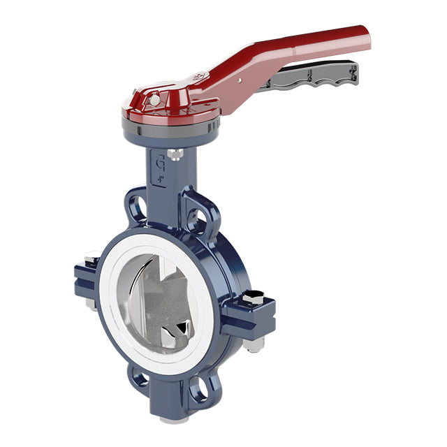 Wafer Pattern Ductile Iron Butterfly Valve - PTFE Liner - Stainless Steel Disc