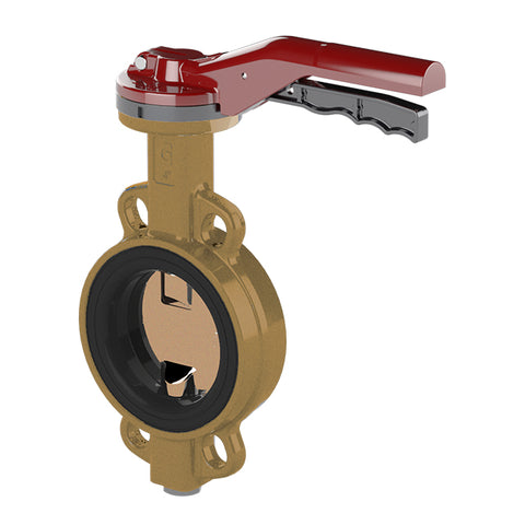 Wafer Pattern Aluminium Bronze Butterfly Valve - NBR Liner - Aluminium Bronze Disc