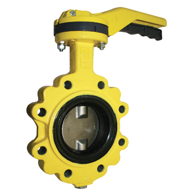 BSI Gas Approved Butterfly Valve - Lugged PN16 - Stainless Steel Disc - Vulcanised NBR Liner