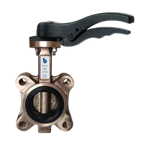 Aluminium Bronze Lugged & Tapped Butterfly Valve - NBR Liner - PN16