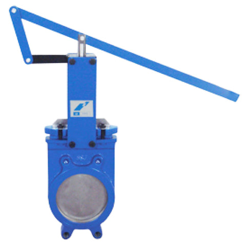 Cast Iron Knife Gate Valve - Unidirectional - Lever Operated - Lugged PN10