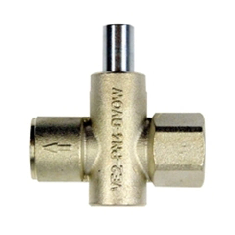 Brass Gauge Cock - Female x Female - Push Button Operation