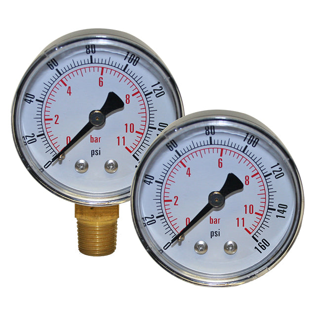 Pressure Gauge - 63mm Dial - 1/4" Bottom Entry