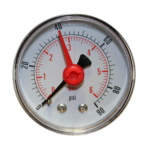 Pressure Gauge for Pressure Reducing Valves - 1/4" Centre Back Entry