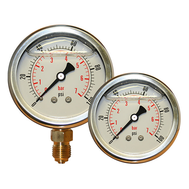 Pressure Gauge - 100mm Dial - 1/2" Bottom Entry