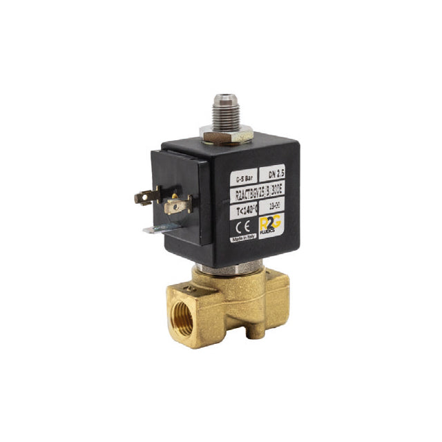 RACT Brass Solenoid Valve - Direct Acting 3/2 - Viton Diaphragm
