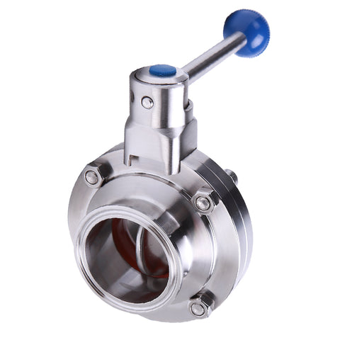 Stainless Steel Hygienic Butterfly Valve - Clamp Ends